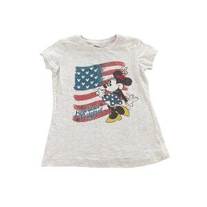 Disney Store Minnie American Original Flag Tee Size 5/6